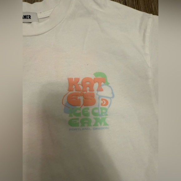 Daydreamer Kate’s Ice Cream Puff Print White T Shirt Size M - Picture 5 of 7